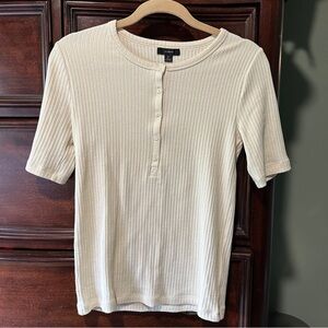 J. Crew Ribbed 1/2 Button Up Shirt